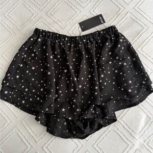 Nasty Gal Black Starry Skorts